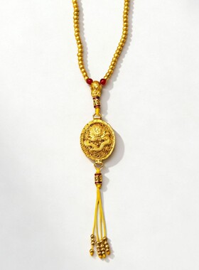 香包凤凰于飞沙金吊坠花丝金凤香囊流苏毛衣链双面项链女老铺同款