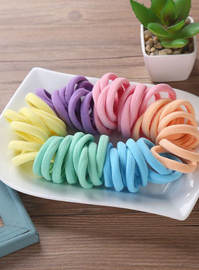 50 Pcs/Lot Black Hair Ties Gum tail Holders Rubber Band Colo