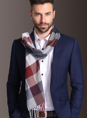New Europe Fashion Shawl Scarves Men Winter Warm Tartan Scar