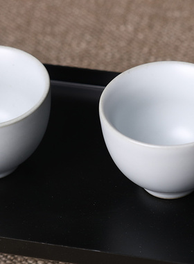 新中式白色茶具托盘组合摆件样板房茶室软装饰品玄关电视柜博古架