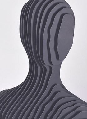 样板房创意家居装饰北欧现代客厅艺术电视柜金属人像抽象雕塑摆件