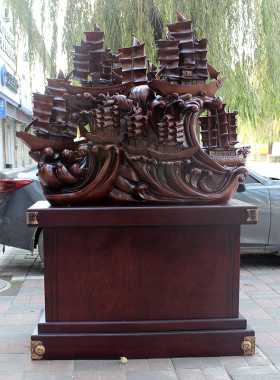 特大神龙护航落地船摆件公司饭店开业礼品酒店一帆风顺龙船装饰品