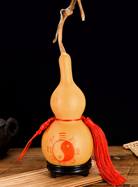 开口天然葫芦五帝钱葫芦化解门对门挂件客厅工艺品八卦宝葫芦摆件
