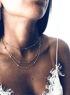 极速Fashion Multilayer Necklace Necklace Handmade Multilayer