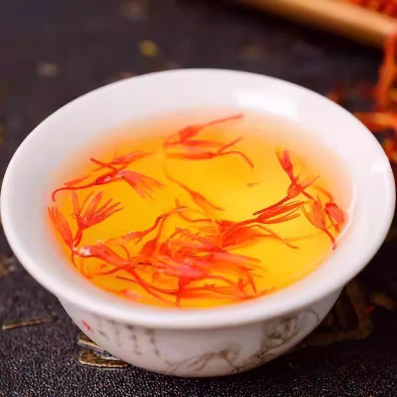 川红花罐装干货头茬原料产地四川草红花晒干散装饮用泡水泡酒泡脚