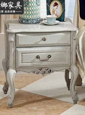 美式布艺1.8米双人床简欧婚床欧式丝绒床别墅家具轻奢床主卧大床