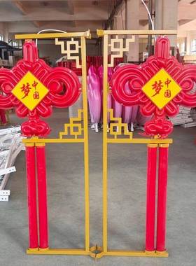 亚克力led灯笼发光中国结装饰灯户外亮化工程路灯杆中国结景观灯