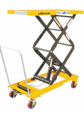 移动式升降平台车350公斤0.95米手推小型液压提升平台车现货