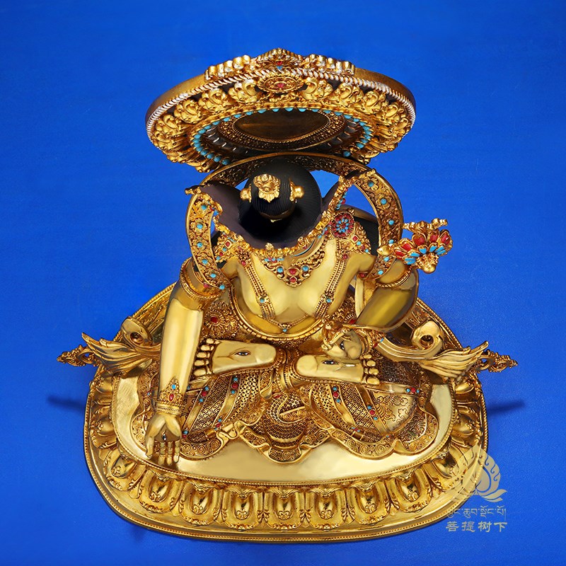 速发尼泊尔工艺白度金家用佛像铜鎏母西藏铜佛像白度母摆件7寸10 - 图2