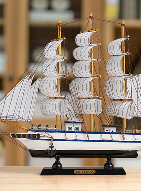 速发家居创意工艺装饰品帆桌电视酒柜卧室客厅书架一帆风顺面船小