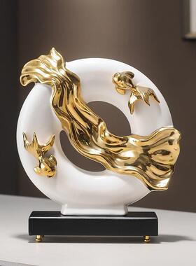 如鱼招财、办公桌面、家庭客厅、酒柜、电视柜、锦鲤鱼开场装饰