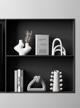 现代简约抽象家居装饰品客厅电视柜北欧高级感样板间软装酒柜摆件