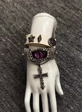 ARB纯手工亚比项链 小众暗黑个性废土风美式朋克恶魔之眼choker