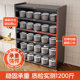 Kitchen cabinet steel storage rack floor-standing household multi-layer storage cabinet widened multi-function microwave storage rack
