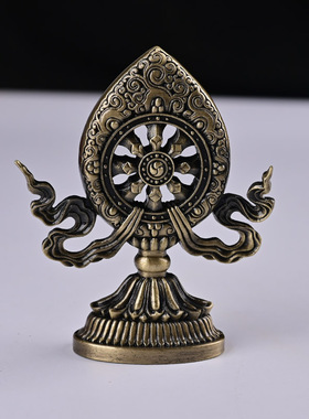 藏传家用用品密宗合金摆件法器金轮宝王七政宝七珍宝护发小号