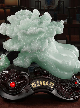 珉西子高端百财玉白菜摆件客厅玄关办公室酒柜装饰品店铺开业礼品