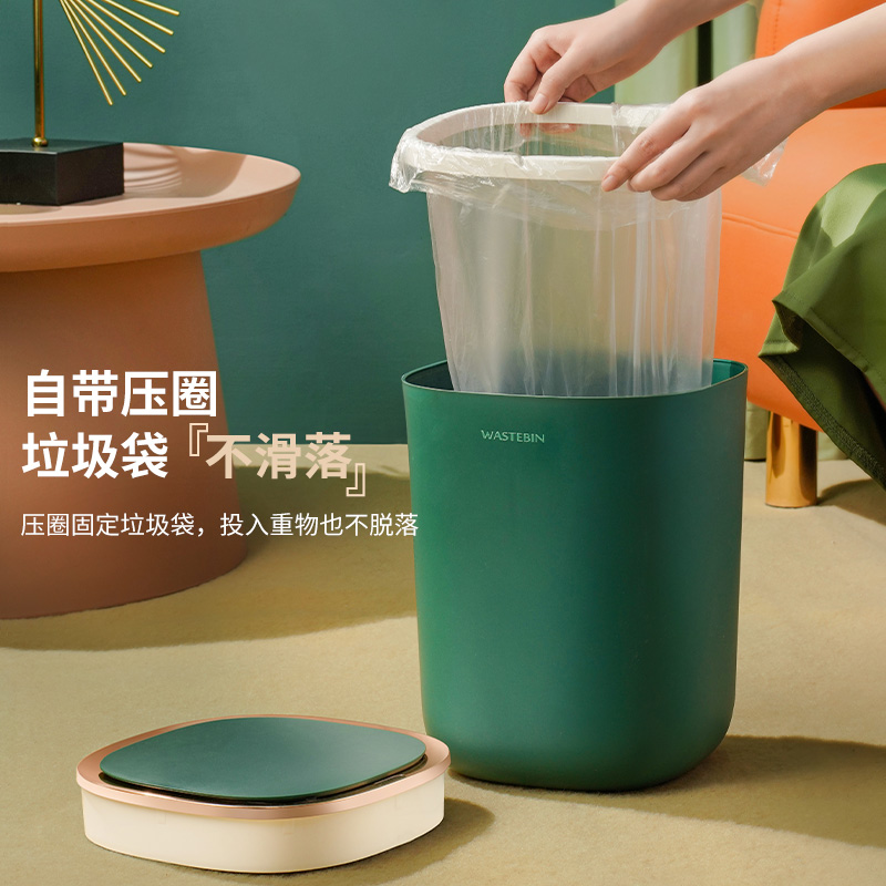 智能垃圾桶家用客厅轻奢感应式卧室垃圾桶卫生间厕所自动带盖纸篓 - 图3
