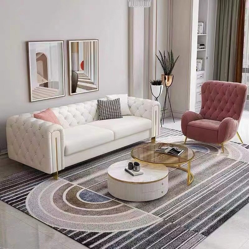 轻奢现代经典时尚高端大气大小户型客厅拉扣皮布沙发网红组合沙发,淘宝优惠券,粉丝福利购,淘宝优惠卷