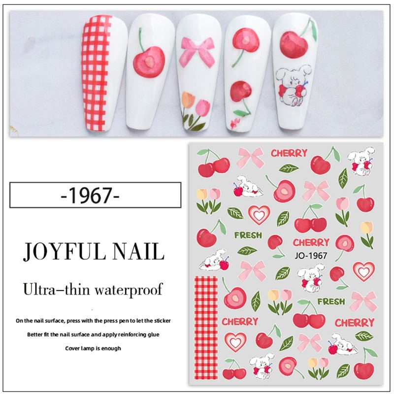 Nail Stickers 3D Adhesive Sliders Lemony Grapefruit - 图1