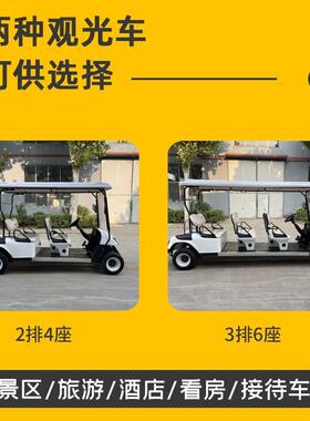 源电头厂QLY家动四观光轮敞开车观车看房景区游览光车旅游观光车