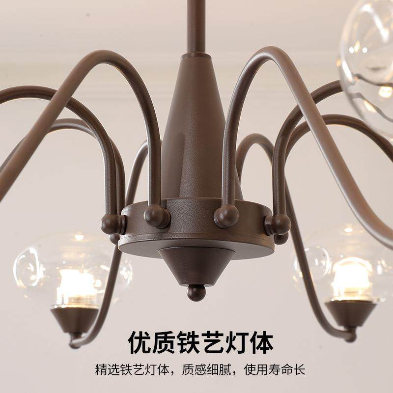 法式中古风客厅吊灯创意轻奢高级感主卧室灯现代简约玻璃护眼灯具,淘宝优惠券,粉丝福利购,淘宝优惠卷