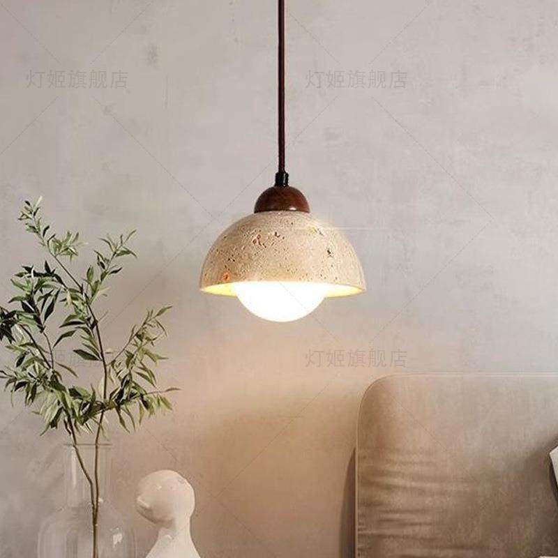 中古黄洞石卧室床头壁灯日式侘寂风胡桃木客厅背景墙创意灯具casa,淘宝优惠券,粉丝福利购,淘宝优惠卷