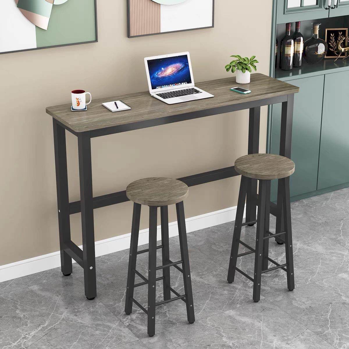 靠墙吧台桌家用脚桌窄桌简约奶茶店咖啡桌椅沙发后长条酒吧桌,淘宝优惠券,粉丝福利购,淘宝优惠卷