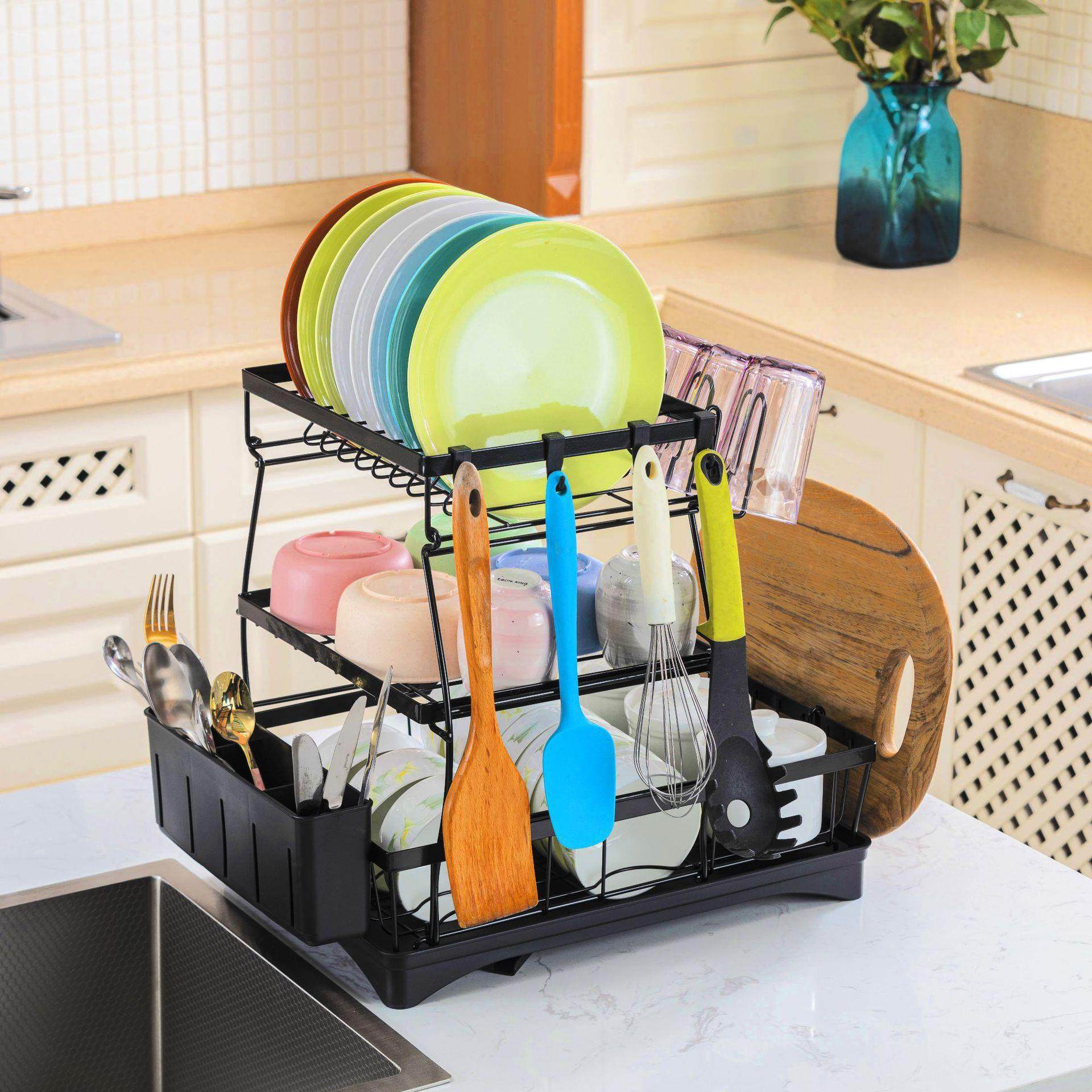 厂家厨房置物架台面多功能碗碟沥水架筷勺杯收纳厨房整理架,淘宝优惠券,粉丝福利购,淘宝优惠卷