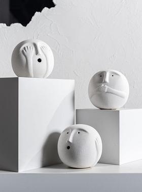 简约时尚非礼趣味三宝客厅桌面样板间家居儿童房书房软装饰品摆件