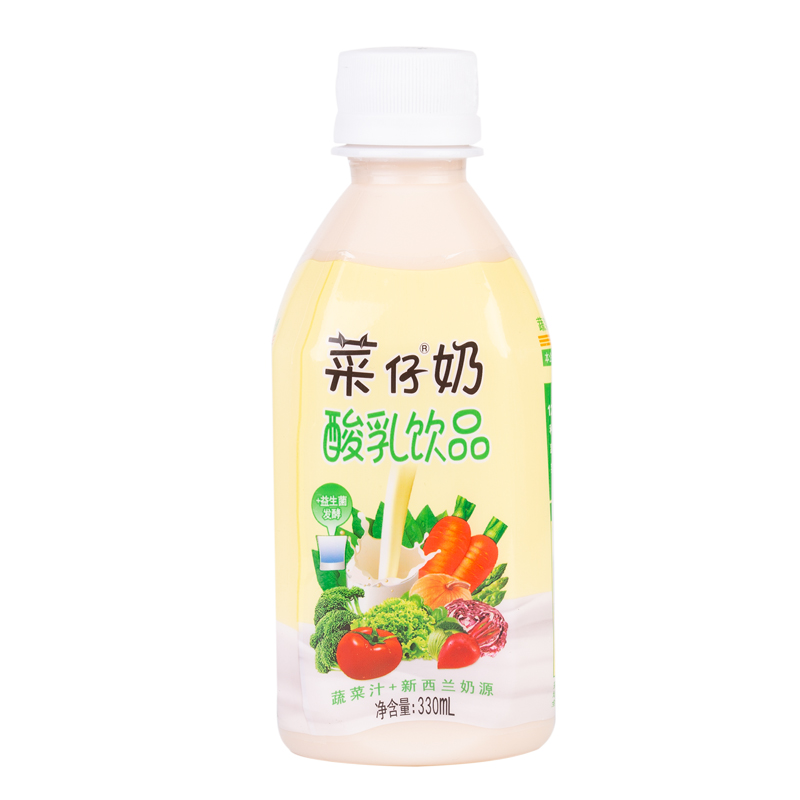 贝奇菜仔奶330mlx6/15瓶装整箱乳酸菌饮品益生菌发酵儿童蔬菜酸奶 - 图2