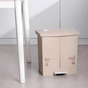 茶花垃圾桶家用干湿分类厨房卫生间纸篓客厅收纳带盖大容量垃圾箱