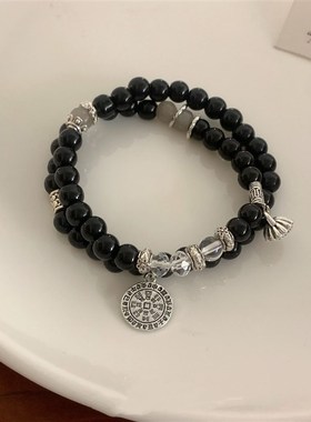 新中式串珠手錬国风手串复古弹力绳国潮古风手饰女