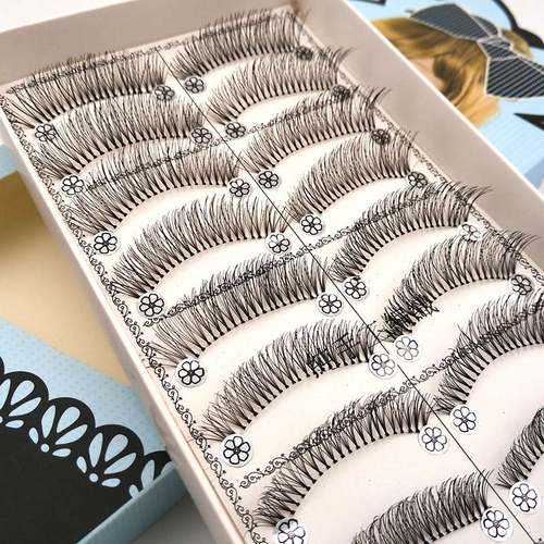 SHIDISHANGPIN 10 pairs False Eyelashes Natural Eye Lashes Sy - 图1