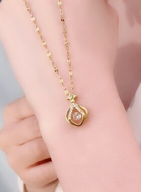 极速楠熙家饰品妍惠钛钢项链灵动款香包吊坠项链网红饰品配饰坠链