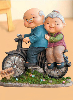 极速新中式玄关老头老太太人乔迁新居酒柜客厅电视柜家居装饰品小