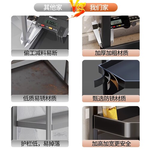 厨房置物架台面三角调料架墙角转角收纳免打孔刀具筷子调味料架子 - 图2