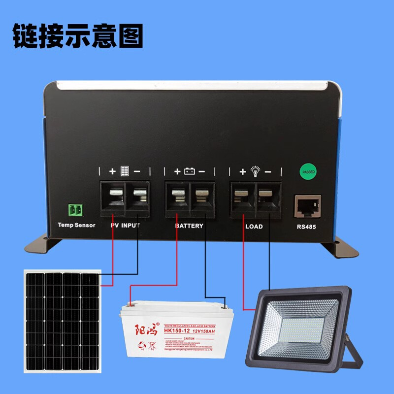 mppt太阳能控制器全自动通用光伏板智能锂电池充电12V24V48V - 图1