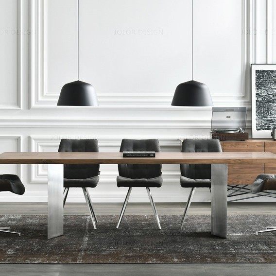 北欧复古实木长桌简约客厅设计餐桌工业风会议桌办公桌工作台书桌,淘宝优惠券,粉丝福利购,淘宝优惠卷