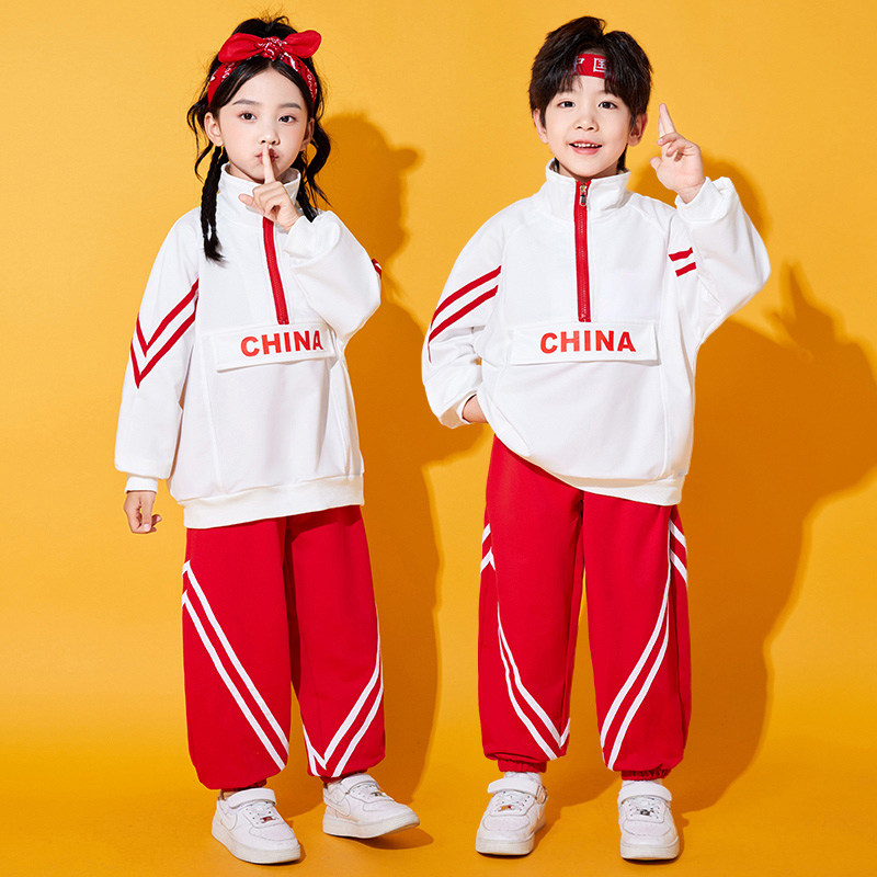 儿童啦啦队演出服装幼儿园表演服班服小学生运动会开幕式比赛校服 - 图0
