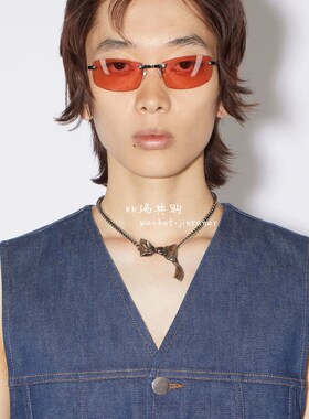【瑞典直邮】23春夏Acne BOW 复古金属单只蝴蝶结项链 2色
