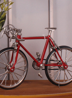 合金车手工自行车模型摆件创意时尚老式自行车脚踏车酒柜装饰