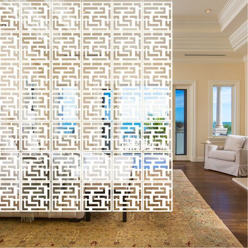极速12pcs White Room Divider Folding Plastic Partition Hangi - 图1