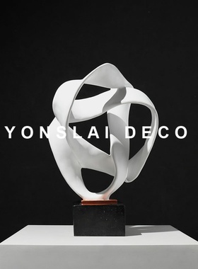 现代简约创意抽象雕塑摆件售楼处样板间桌面书房书房玄关软装摆设