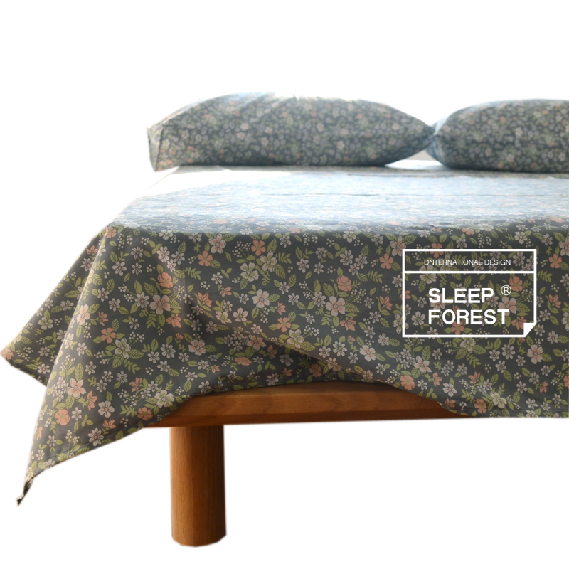 床单单件水漫复古田园碎花被单1.5/1.8/2.0床睡眠植物花卉 - 图2