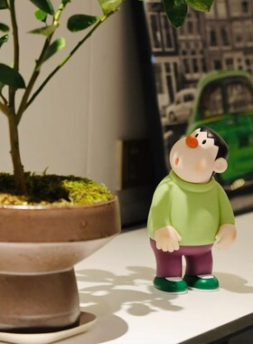 可爱胖虎客厅玄关桌面摆件潮流手办卡通装饰品电视柜酒柜家居礼物