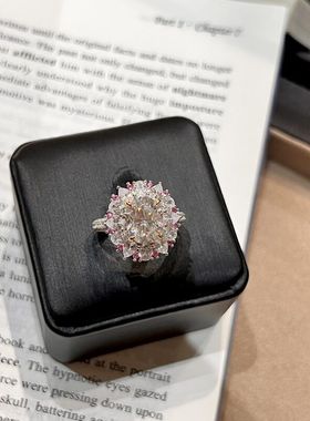 S925银莫桑钻戒指克拉白椭圆10