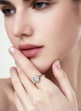 经典椭圆克拉mm蛋形莫桑石包镶