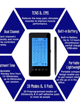 28 Modes Tens Machine EMS Electric Muscle Stimulator Profess