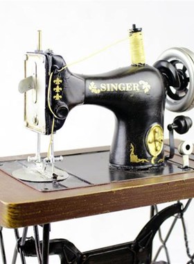 创意复古缝纫机装饰品摆件 酒吧咖啡馆影楼拍摄店铺橱窗陈列道具