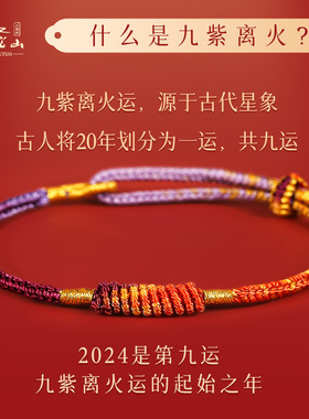好货普陀山蛇年本命年手链护身符属蛇太岁红绳九紫离火手绳编织绳
